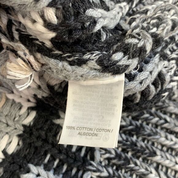 Victoria’s Secret Crew Pullover Fair Isle Knit Sweater XS Grey Cabincore Cotton - Picture 9 of 10